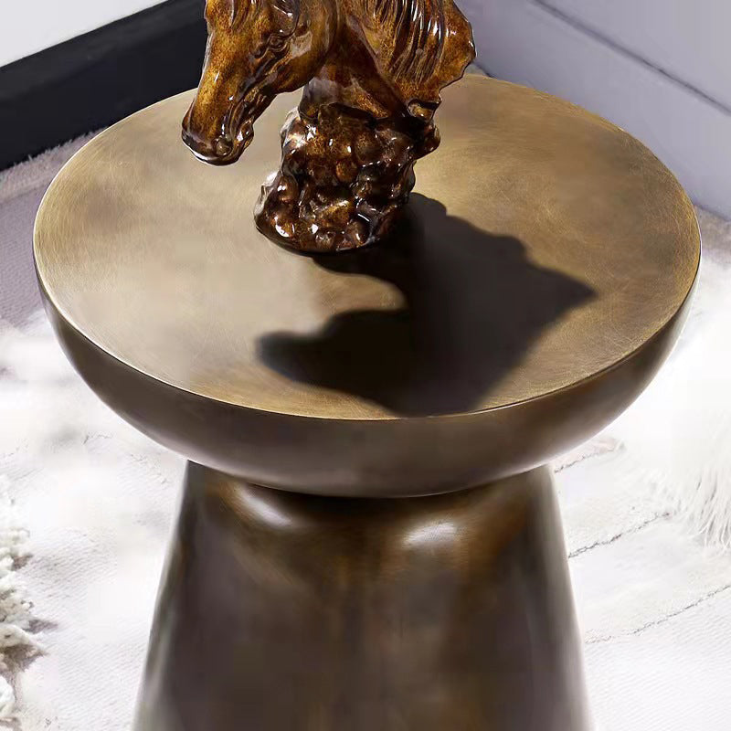 15.75" W x 15.75"D  x 17.72" H Side End Table Round Pedestal Side Table