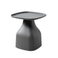 Plastic Tray Top End Table Square Pedestal Side Table - 14.96"/19.69" H