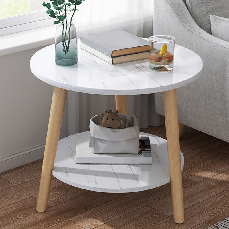 Skandinavischer runder Endtisch Holzstativsofa Beispeicher mit Lagerung