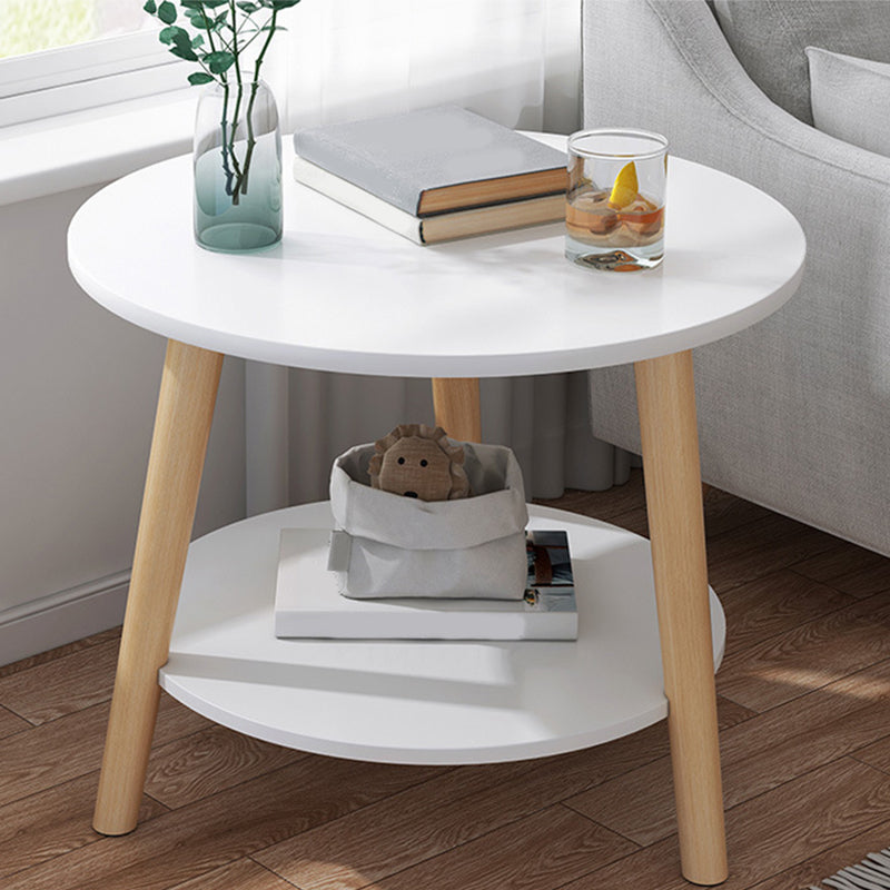 Skandinavischer runder Endtisch Holzstativsofa Beispeicher mit Lagerung