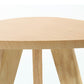 Round Wood Top End Table Contemporary Tripod Sofa Side End Table in Natural/White