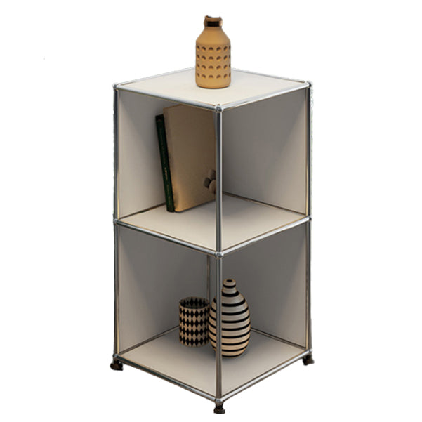 Stainless Steel Sideboard Contemporary White Dining Sideboard for Living Room 16"L x 16"W x 31.5"H White Clearhalo 'buffet_sideboard' 'Buffets & Sideboards' 'furn' 'furn_buffet_sideboard' 'Furniture' 'Kitchen & Dining Furniture' 5219635