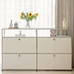 Stainless Steel Sideboard Contemporary White Dining Sideboard for Living Room Clearhalo 'buffet_sideboard' 'Buffets & Sideboards' 'furn' 'furn_buffet_sideboard' 'Furniture' 'Kitchen & Dining Furniture' 5219637