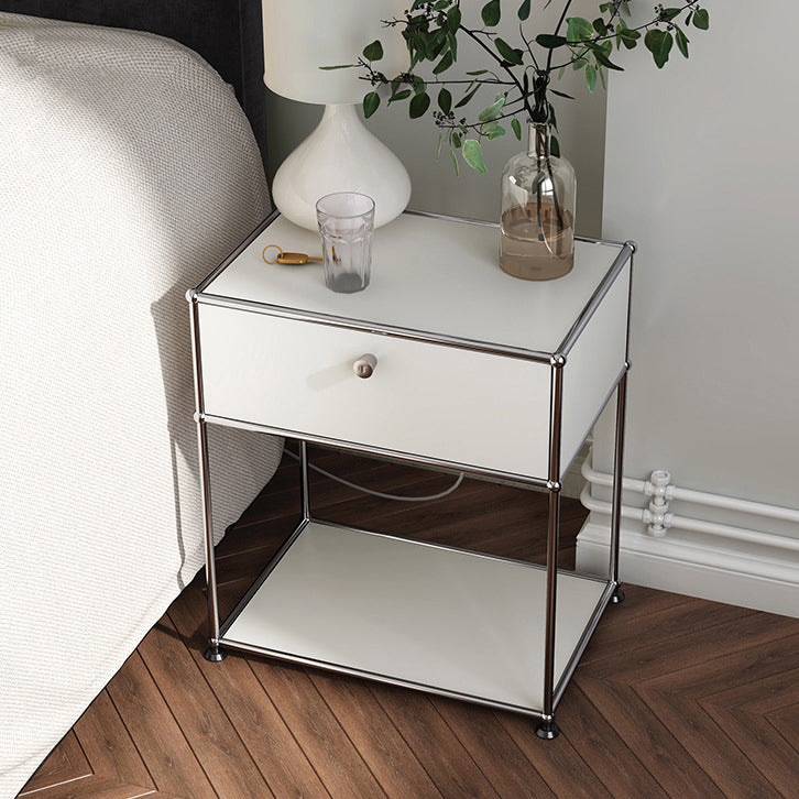 Stainless Steel Sideboard Contemporary White Dining Sideboard for Living Room Clearhalo 'buffet_sideboard' 'Buffets & Sideboards' 'furn' 'furn_buffet_sideboard' 'Furniture' 'Kitchen & Dining Furniture' 5219639