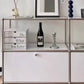 Stainless Steel Sideboard Contemporary White Dining Sideboard for Living Room Clearhalo 'buffet_sideboard' 'Buffets & Sideboards' 'furn' 'furn_buffet_sideboard' 'Furniture' 'Kitchen & Dining Furniture' 5219645