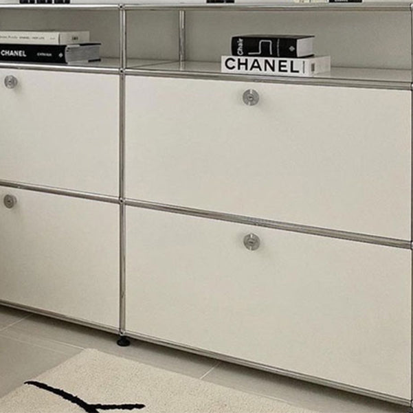 Stainless Steel Sideboard Contemporary White Dining Sideboard for Living Room Clearhalo 'buffet_sideboard' 'Buffets & Sideboards' 'furn' 'furn_buffet_sideboard' 'Furniture' 'Kitchen & Dining Furniture' 5219646