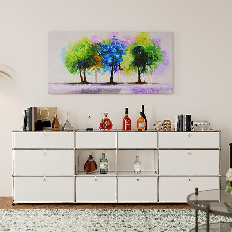 Sideboard in acciaio inossidabile sideboard per la sala da pranzo contemporanea con armadio di bloccaggio