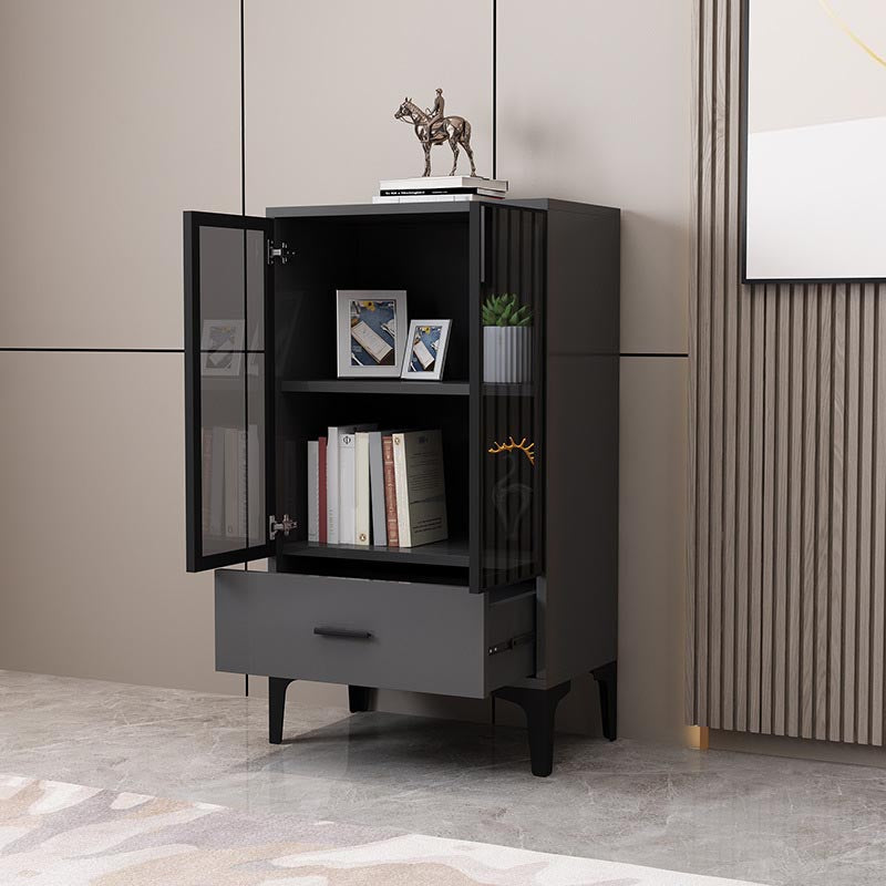 Glam Style Server Engineered Wood Sideboard with Door for Home Use Clearhalo 'buffet_sideboard' 'Buffets & Sideboards' 'furn' 'furn_buffet_sideboard' 'Furniture' 'Kitchen & Dining Furniture' 5219703