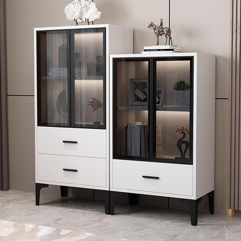 Glam Style Server Engineered Wood Sideboard with Door for Home Use Clearhalo 'buffet_sideboard' 'Buffets & Sideboards' 'furn' 'furn_buffet_sideboard' 'Furniture' 'Kitchen & Dining Furniture' 5219704