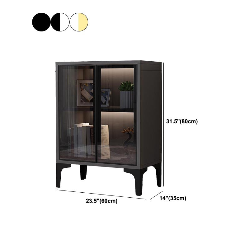 Glam Style Server Engineered Wood Sideboard with Door for Home Use Clearhalo 'buffet_sideboard' 'Buffets & Sideboards' 'furn' 'furn_buffet_sideboard' 'Furniture' 'Kitchen & Dining Furniture' 5219705