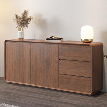 Serveur de bois d'ingénierie du serveur moderne avec porte et tiroir, 47,2 "L x 15,7" W x 30,7 "H