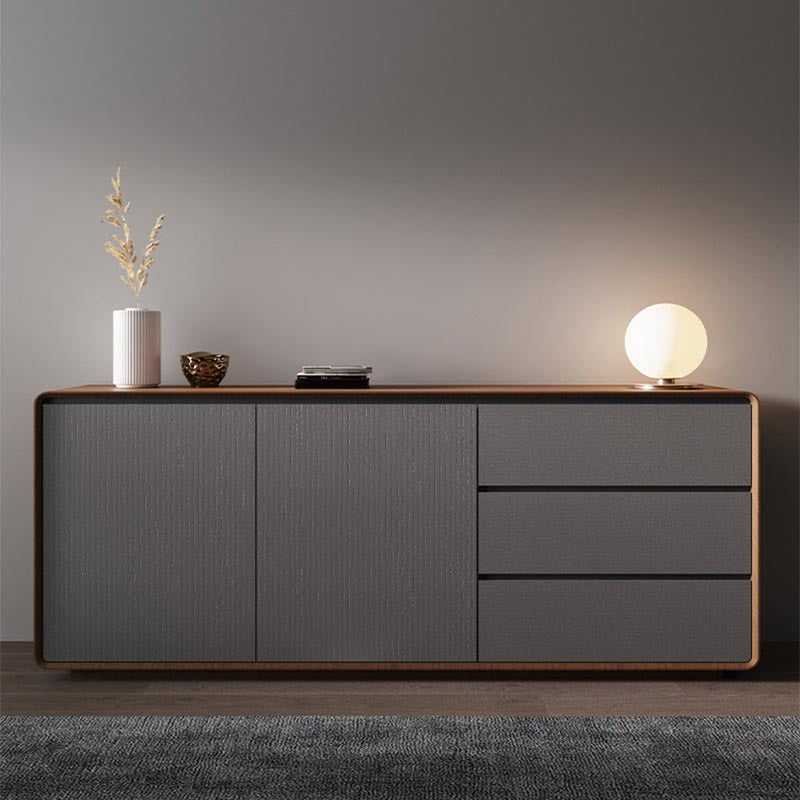 Serveur de bois d'ingénierie du serveur moderne avec porte et tiroir, 47,2 "L x 15,7" W x 30,7 "H