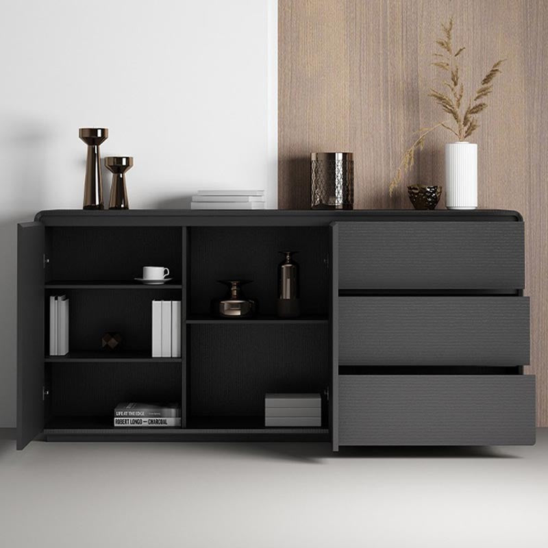 Serveur de bois d'ingénierie du serveur moderne avec porte et tiroir, 47,2 "L x 15,7" W x 30,7 "H