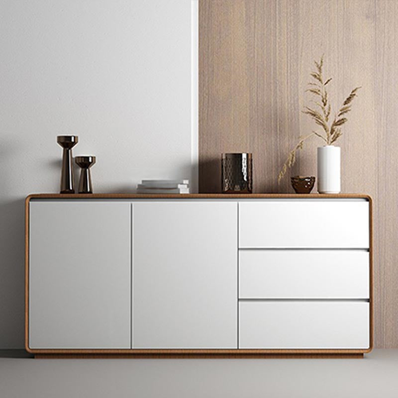 Serveur de bois d'ingénierie du serveur moderne avec porte et tiroir, 47,2 "L x 15,7" W x 30,7 "H