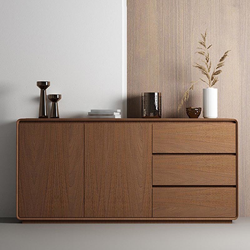 Serveur de bois d'ingénierie du serveur moderne avec porte et tiroir, 47,2 "L x 15,7" W x 30,7 "H