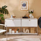 Contemporary Sideboard Stainless Steel Dining Sideboard with Locking Cabinet Clearhalo 'buffet_sideboard' 'Buffets & Sideboards' 'furn' 'furn_buffet_sideboard' 'Furniture' 'Kitchen & Dining Furniture' 5219745