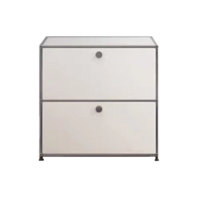 Contemporary Sideboard Stainless Steel Dining Sideboard with Locking Cabinet 31"L x 16"W x 30"H Off-White Clearhalo 'buffet_sideboard' 'Buffets & Sideboards' 'furn' 'furn_buffet_sideboard' 'Furniture' 'Kitchen & Dining Furniture' 5219759