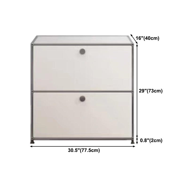 Contemporary Sideboard Stainless Steel Dining Sideboard with Locking Cabinet Clearhalo 'buffet_sideboard' 'Buffets & Sideboards' 'furn' 'furn_buffet_sideboard' 'Furniture' 'Kitchen & Dining Furniture' 5219771