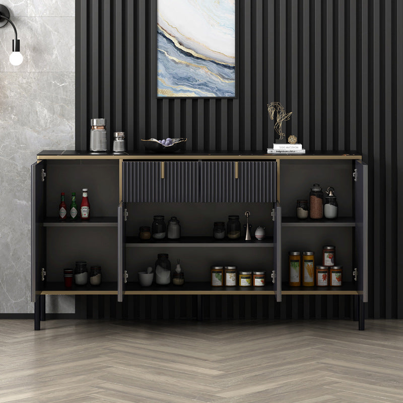 Glamstil Buffet Sideboard Sintered Stone Top Server mit Tür und Schublade für Wohnzimmer
