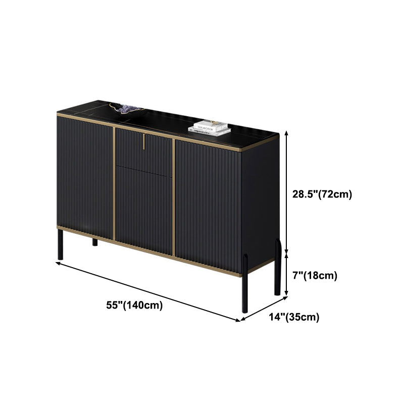 Glamstil Buffet Sideboard Sintered Stone Top Server mit Tür und Schublade für Wohnzimmer