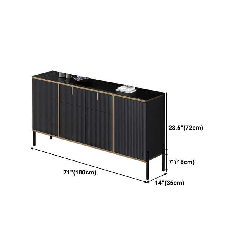 Glamstil Buffet Sideboard Sintered Stone Top Server mit Tür und Schublade für Wohnzimmer