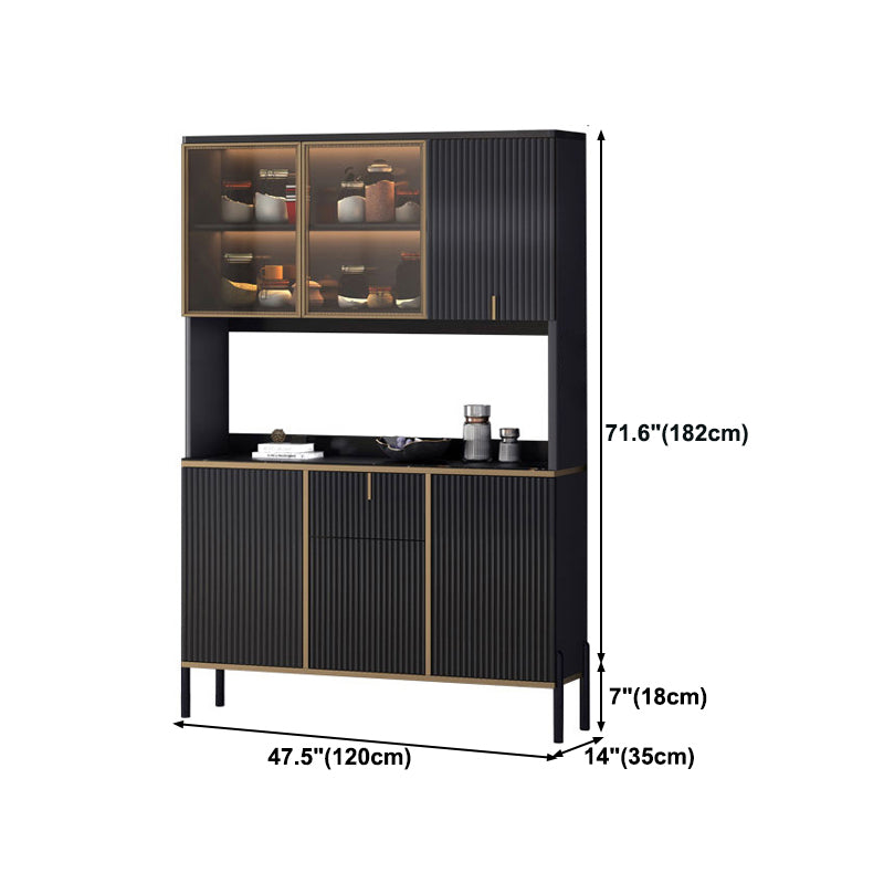 Glamstil Buffet Sideboard Sintered Stone Top Server mit Tür und Schublade für Wohnzimmer