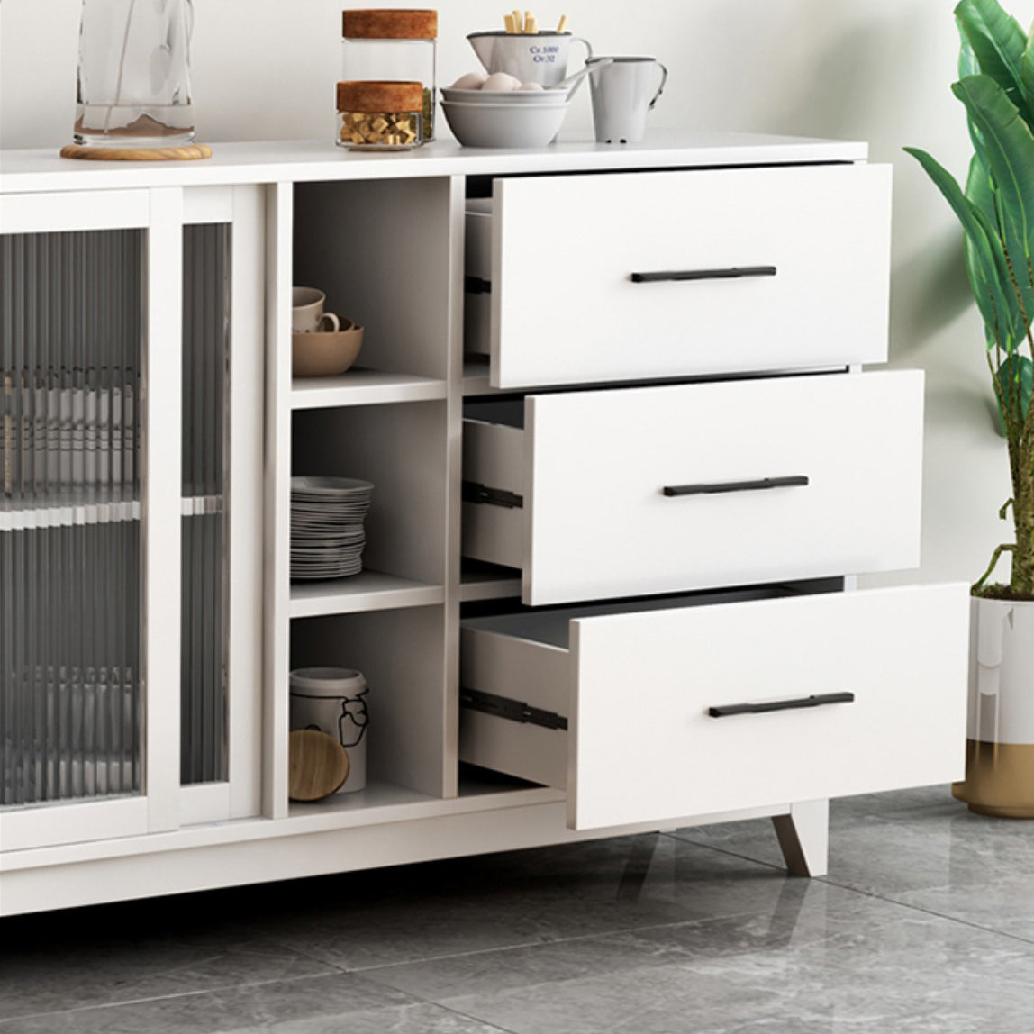 Ritmo rettangolare sideboard mobile da cucina in legno contemporaneo