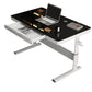 Zeitgenössischer Stand Desk Converter White Metal Trestle Base Desk für Büro