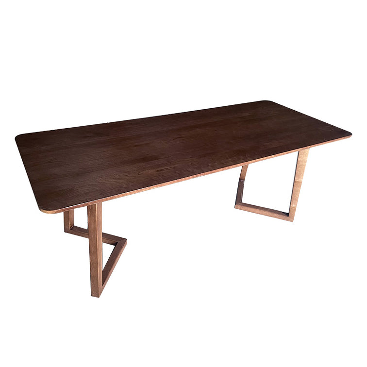 Rectangular Modern Writing Desk Pine Wood and Ash Wood Desk for Living Room Brown Clearhalo 'furn' 'furn_office_desk' 'Furniture' 'Office Desks' 'Office Furniture' 'office_desk' 5219962
