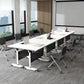 Escritorio plegable blanco escritorio fabricado con escritorio rectangular de madera fabricada con ruedas con ruedas