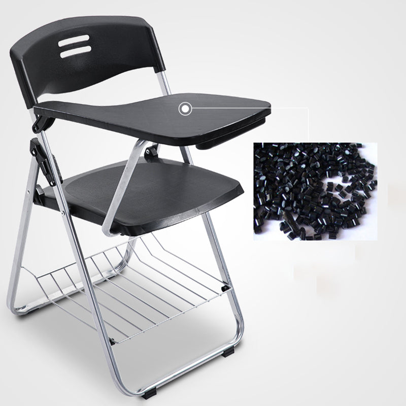 Sedia conference con telaio in acciaio argento.