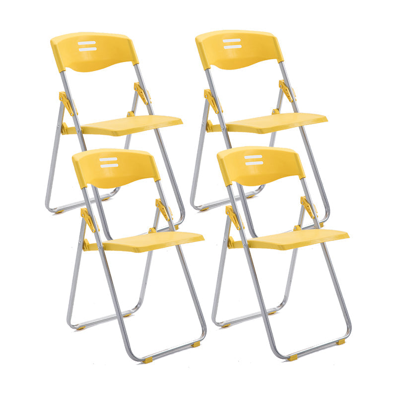 Sedia conference con telaio in acciaio argento.