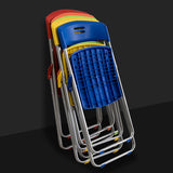 Silla de conferencia de marco de acero plateado silla sin brazo contemporánea