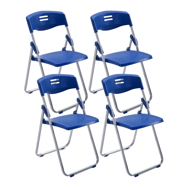 Zilveren stalen frame conferentie stoel eigentijdse armloze stoel