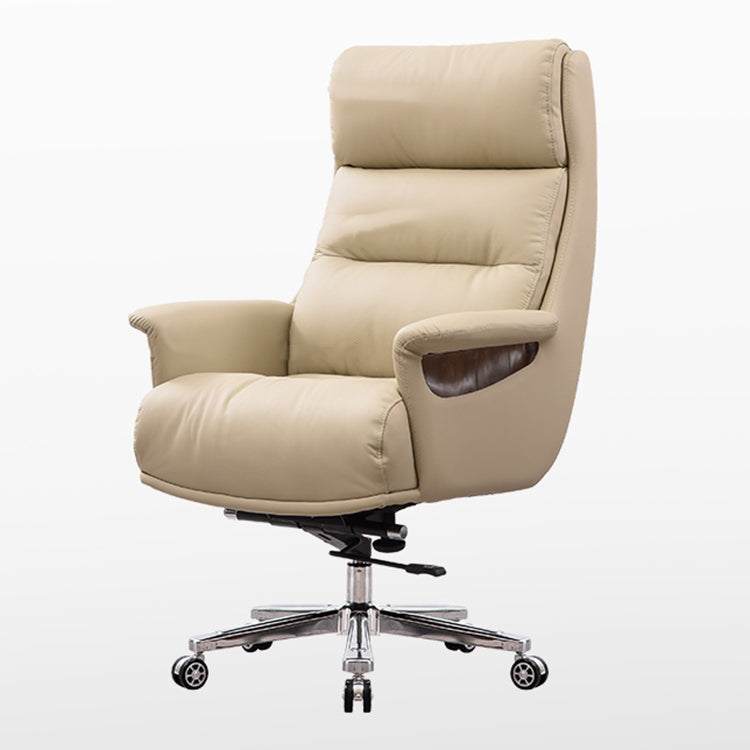 Moderne faux lederen bureau stoel gevoerde armen taakstoel met wielen