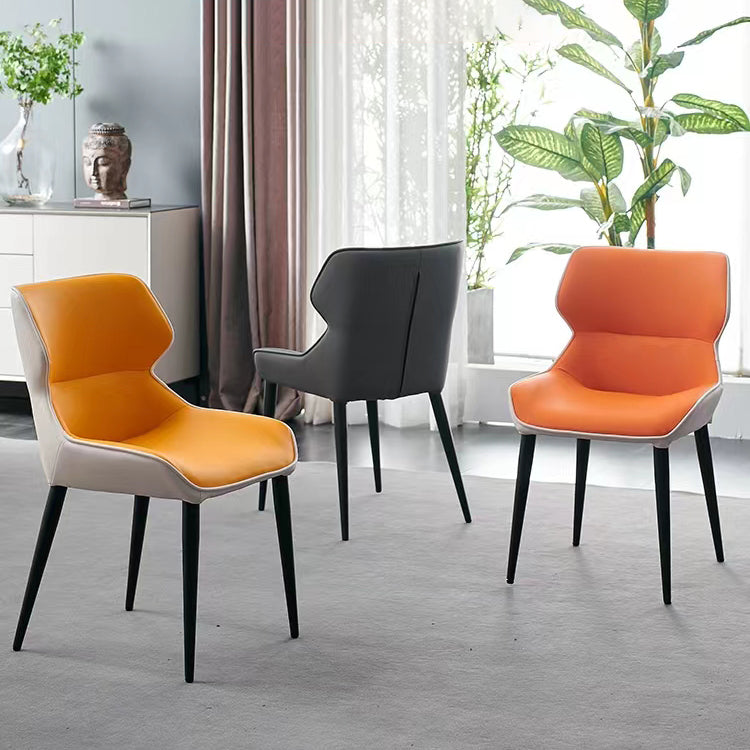 Armless Faux Leder Schreibtischstuhl modern