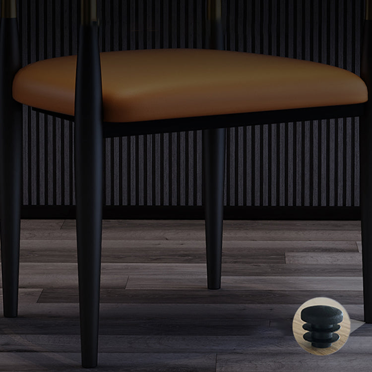 Faux Leather Arm Task Chair Modern Style Upholstered Working Chair Clearhalo 'furn' 'furn_office_chair' 'Furniture' 'Office Chairs' 'Office Furniture' 'office_chair' 5220277