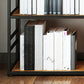 Moderne boekenkast metalen en houten plank boekenkast voor studieruimte