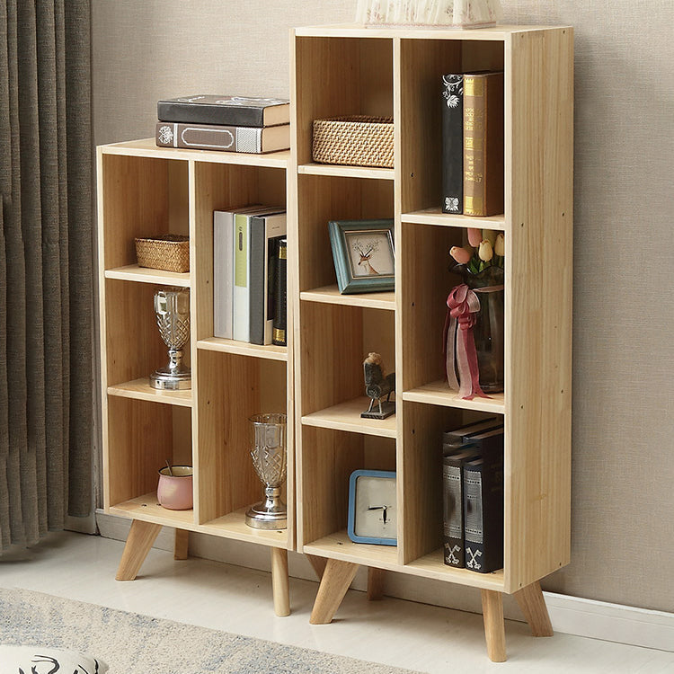 Natural Colour Wooden Standard Bookcase Contemporary Closed Back Bookshelf Clearhalo 'Bookcases' 'furn' 'furn_bookcases' 'Furniture' 'Office Furniture' 5220355