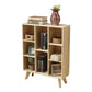 Natural Colour Wooden Standard Bookcase Contemporary Closed Back Bookshelf 29.5"L x 9.4"W x 37.8"H Clearhalo 'Bookcases' 'furn' 'furn_bookcases' 'Furniture' 'Office Furniture' 5220359