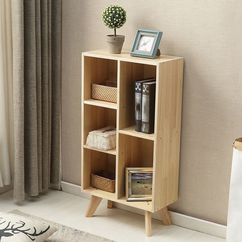 Natural Colour Wooden Standard Bookcase Contemporary Closed Back Bookshelf Clearhalo 'Bookcases' 'furn' 'furn_bookcases' 'Furniture' 'Office Furniture' 5220360