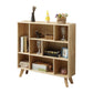 Natural Colour Wooden Standard Bookcase Contemporary Closed Back Bookshelf 38.2"L x 9.4"W x 37.8"H Clearhalo 'Bookcases' 'furn' 'furn_bookcases' 'Furniture' 'Office Furniture' 5220362