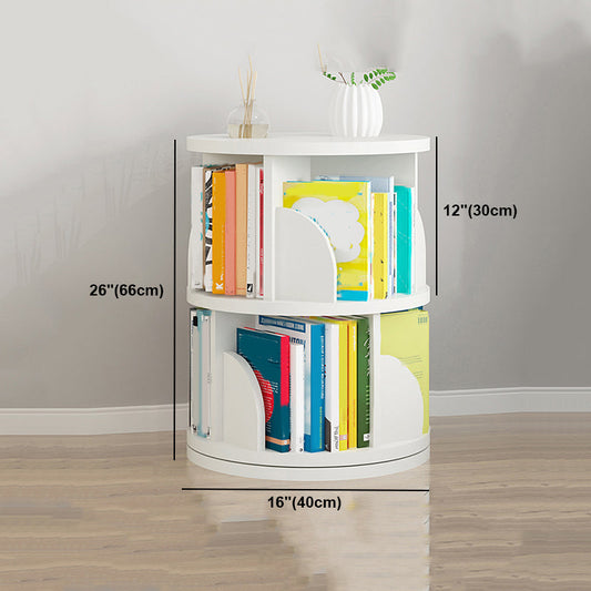 Rotatable Bookcase Contemporary Style Bookshelf for Home Office Study Room