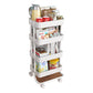Metalen frame open etagere boekenplank moderne verticale boekenkast met caster wielen