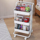 Metalen frame open etagere boekenplank moderne verticale boekenkast met caster wielen