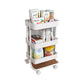 Metalen frame open etagere boekenplank moderne verticale boekenkast met caster wielen