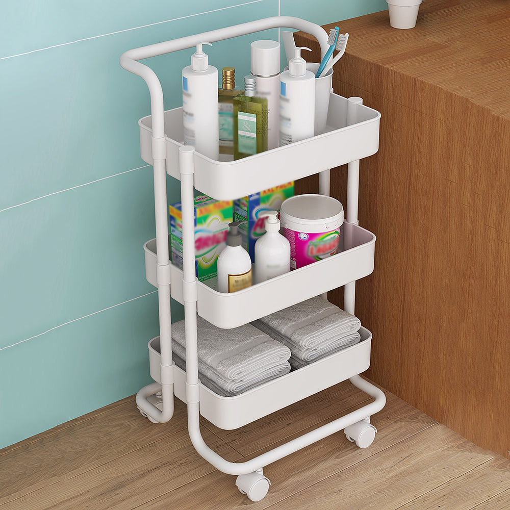 Metalen frame open etagere boekenplank moderne verticale boekenkast met caster wielen