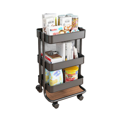 Metalen frame open etagere boekenplank moderne verticale boekenkast met caster wielen