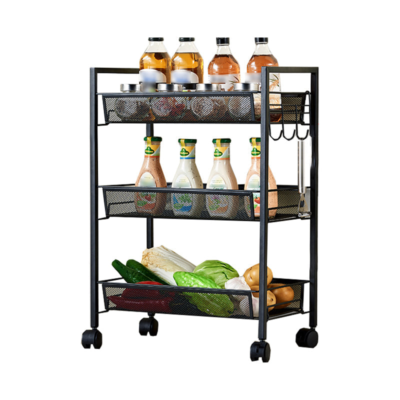 Contemporary Geometric Bookshelf Open Back Bookcase with Wheels 17.7"L x 10.2"W x 24.8"H Black Clearhalo 'Bookcases' 'furn' 'furn_bookcases' 'Furniture' 'Office Furniture' 5220516