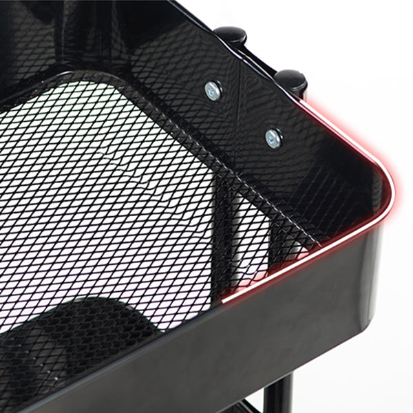 Contemporary Geometric Bookshelf Open Back Bookcase with Wheels Clearhalo 'Bookcases' 'furn' 'furn_bookcases' 'Furniture' 'Office Furniture' 5220533